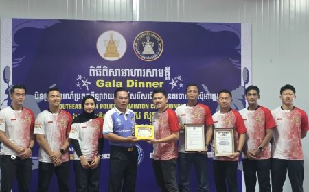 Tim Bulutangkis Polri Raih 4 Medali Emas dan 2 Perak SEA Police Badminton Championship 2026 di Kamboja