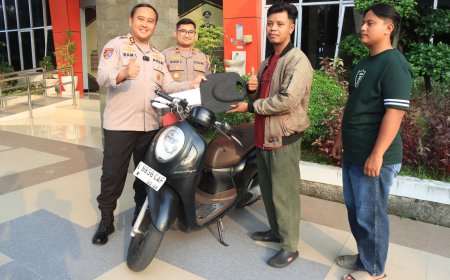 Korban Curanmor Bersyukur Motor Kembali Berkat Kinerja Polisi